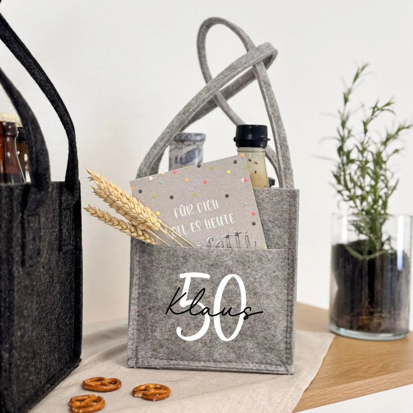 Flaschenträger · Herrenhandtasche Jubiläum