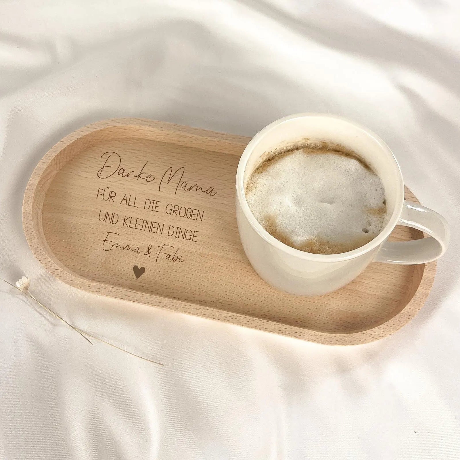 Tablett · Danke Mama + Name