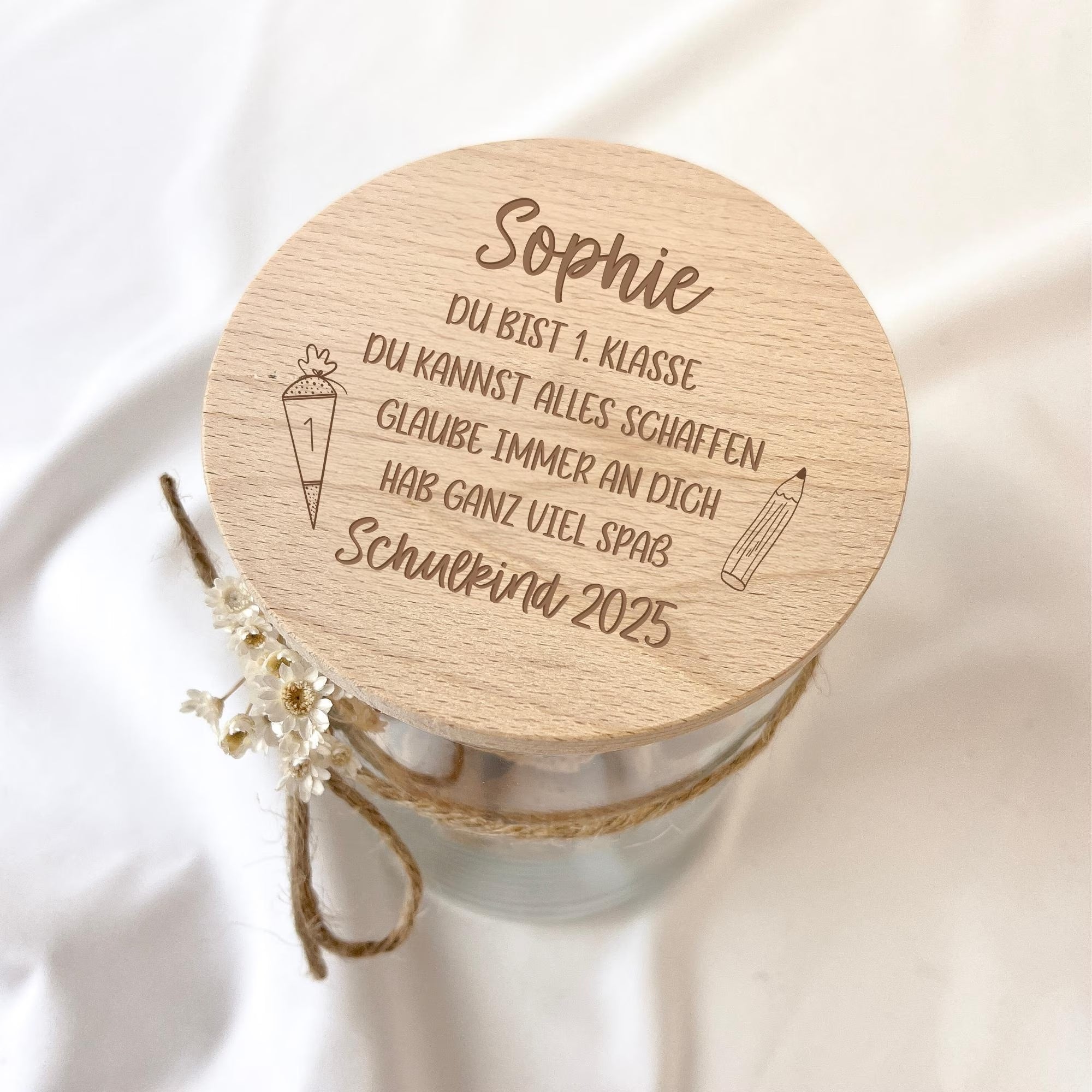 Vorratsglas · Einschulung Spruch