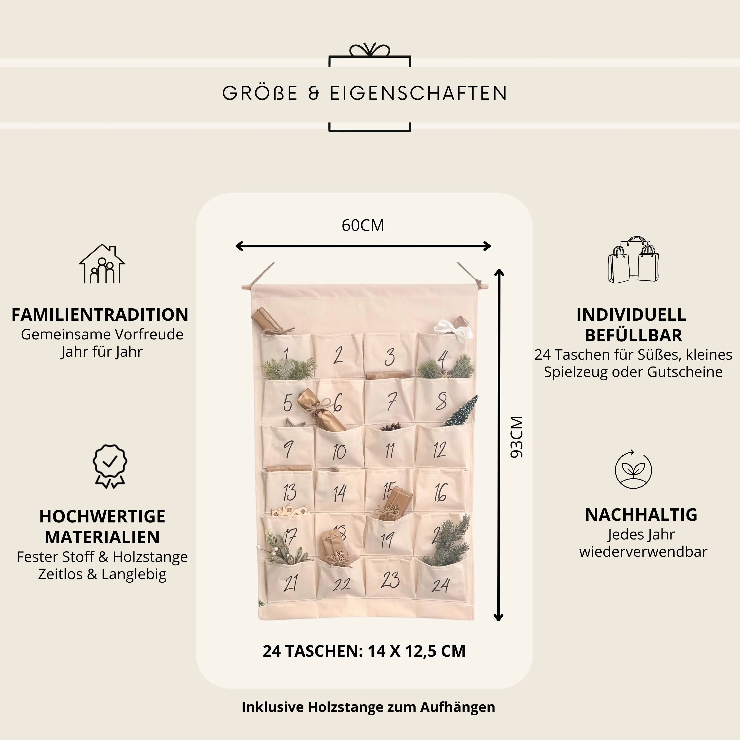 XXL Adventskalender · Name + Zahlen