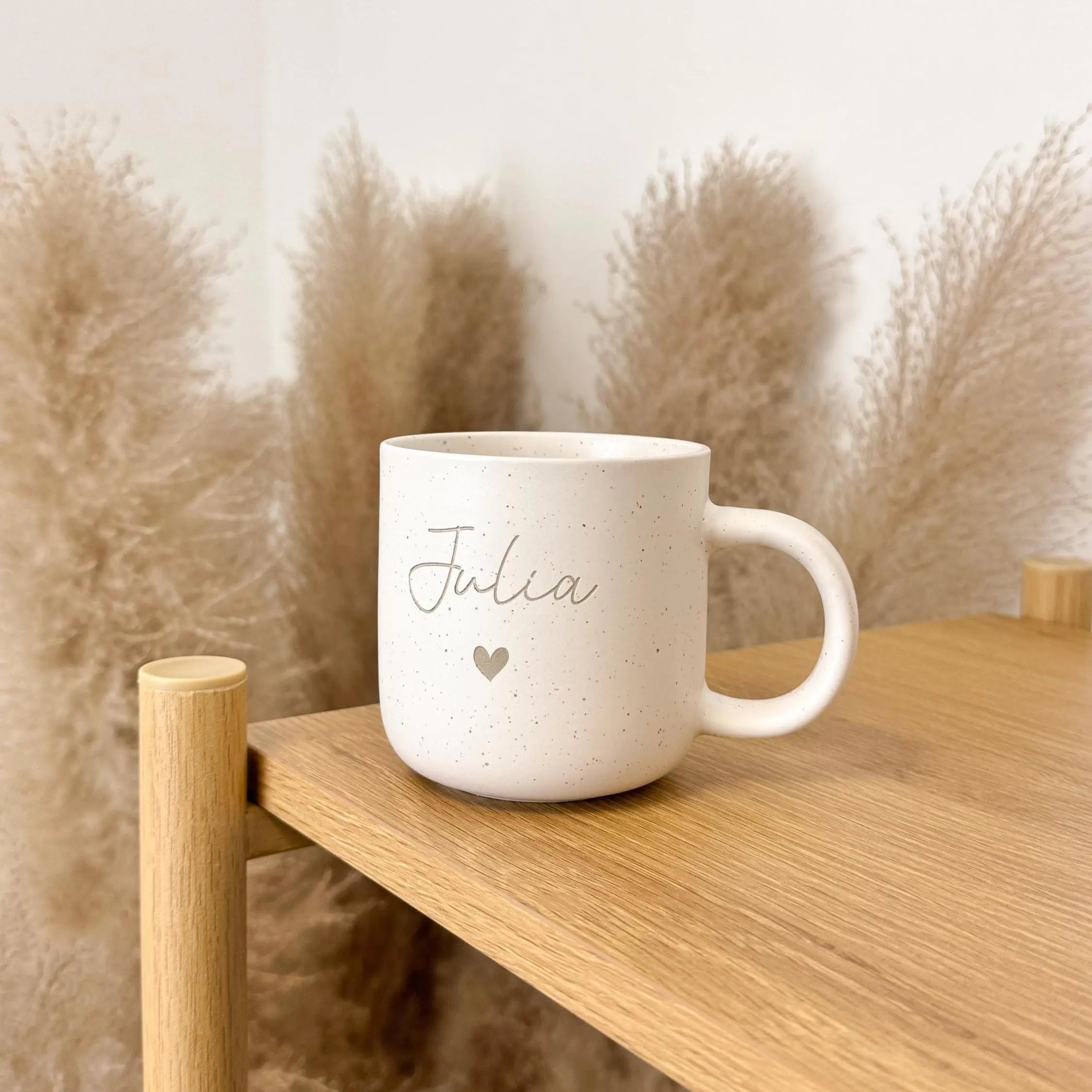 Tasse · Name + Herz (weiß)