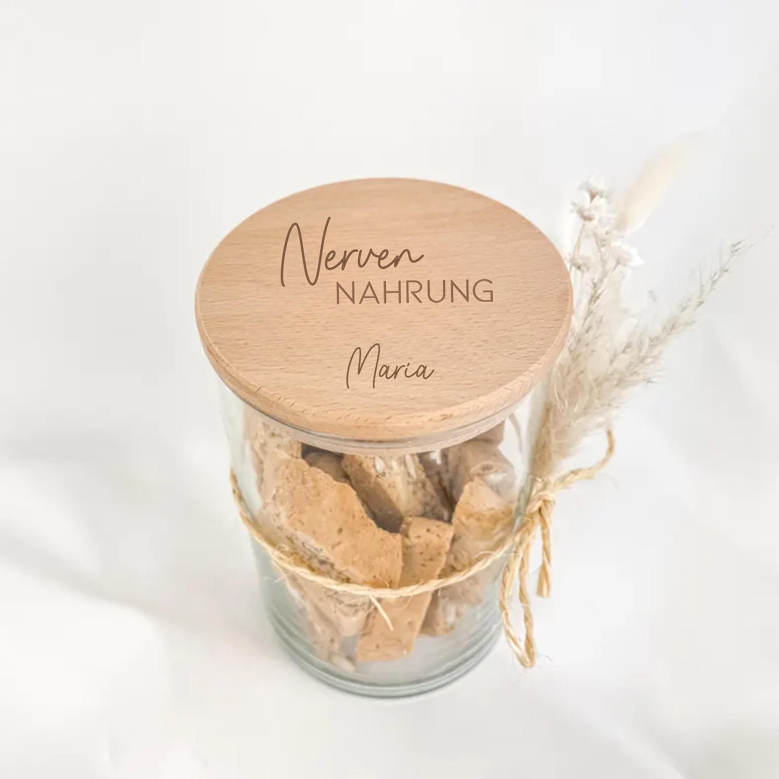 Vorratsglas · Nervennahrung + Name