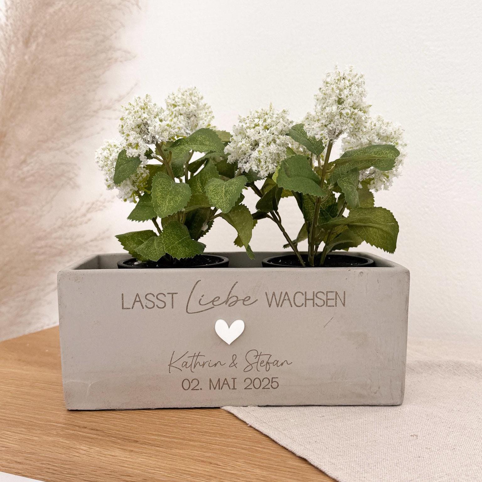 Blumentopf · Hochzeit: Lasst Liebe Wachsen (Groß)