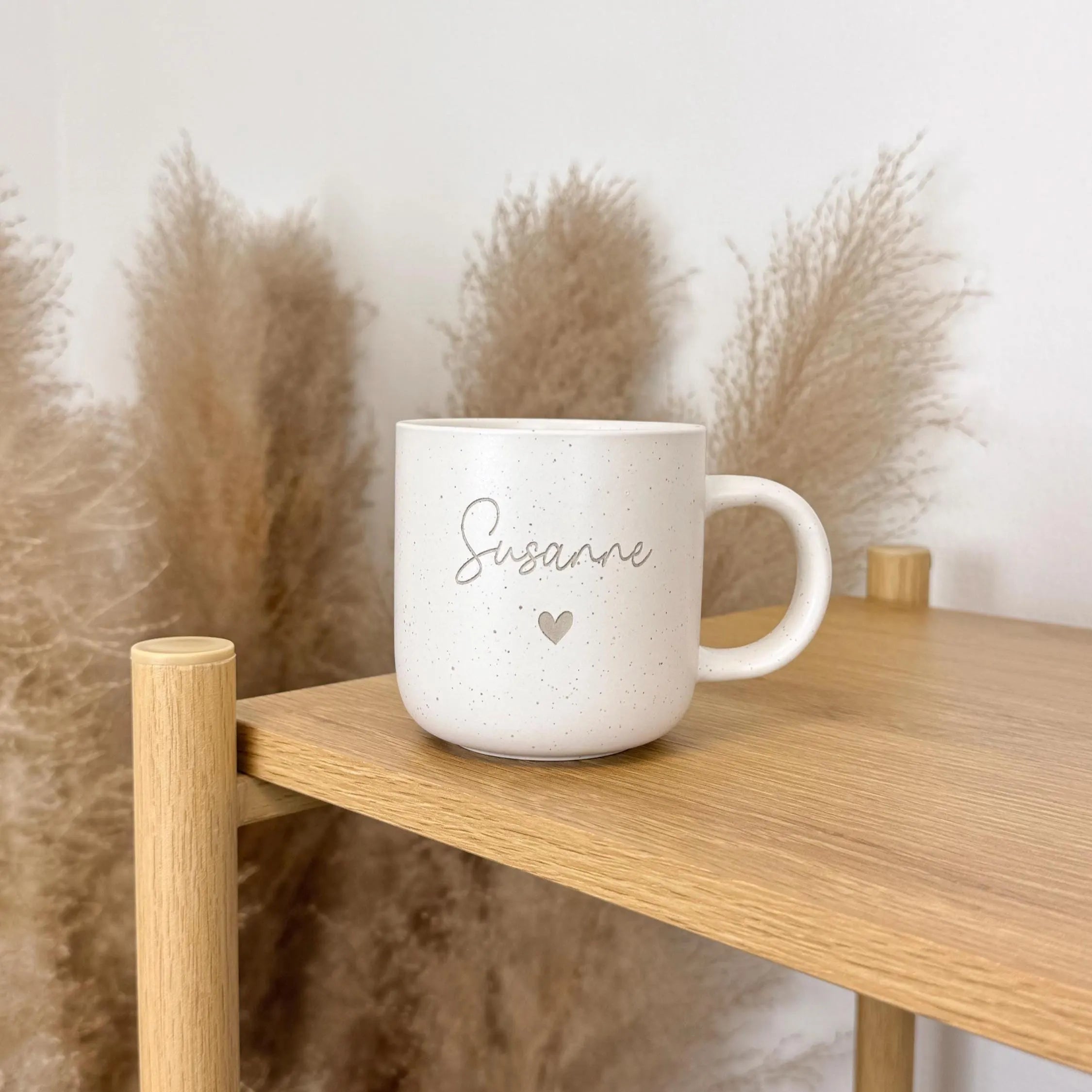 Tasse · Name + Herz (weiß)