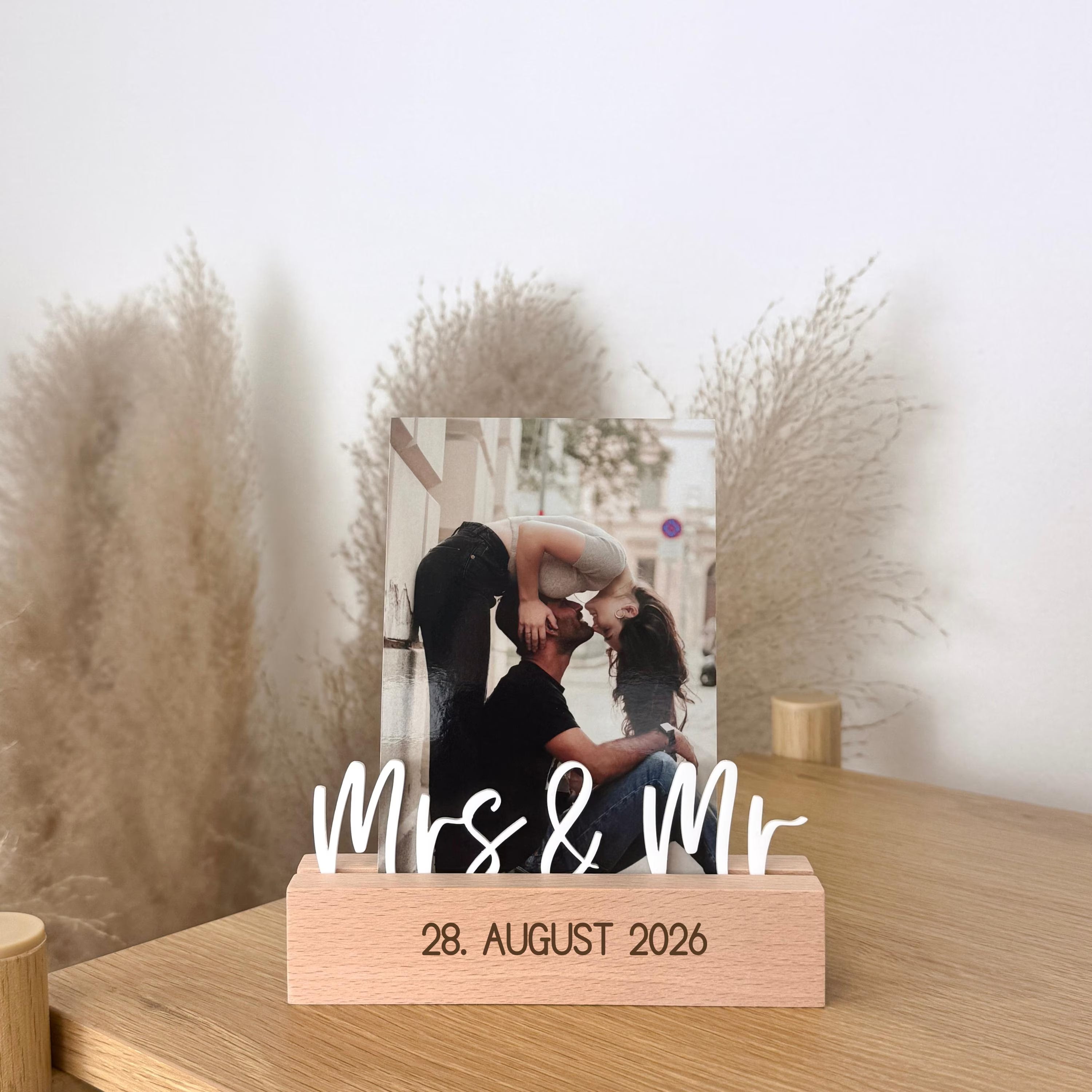 Fotohalter · Mr & Mrs aus Acryl