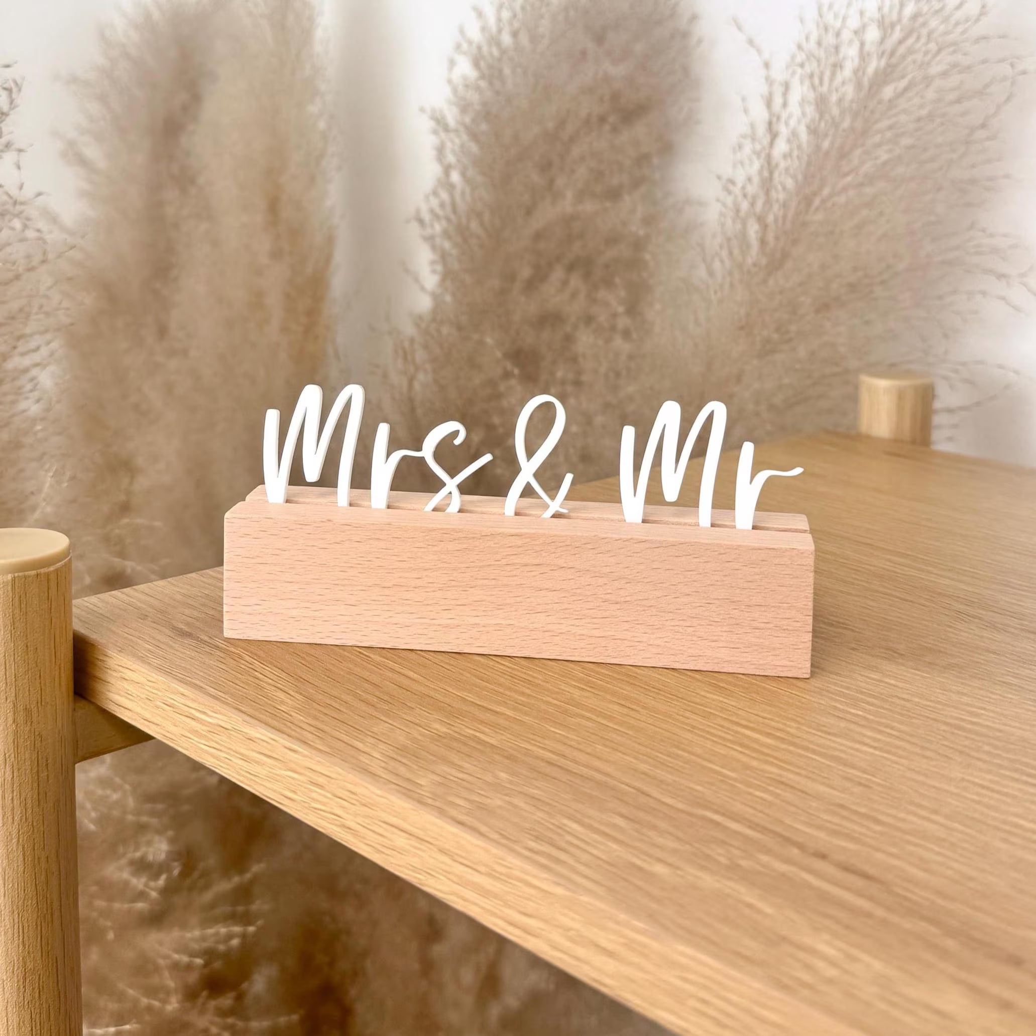 Fotohalter · Mr & Mrs aus Acryl