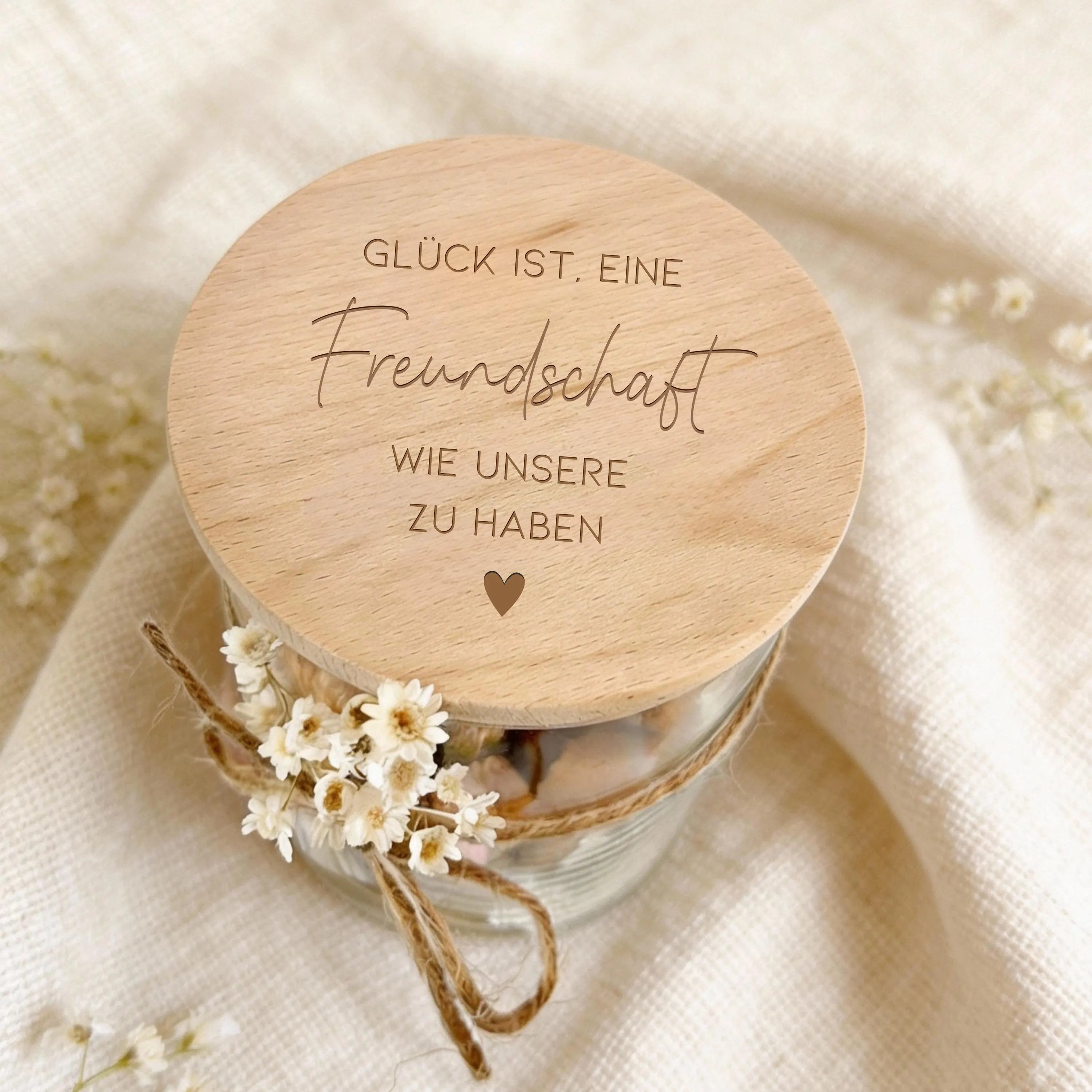 Vorratsglas · Glück ist, eine Freundschaft
