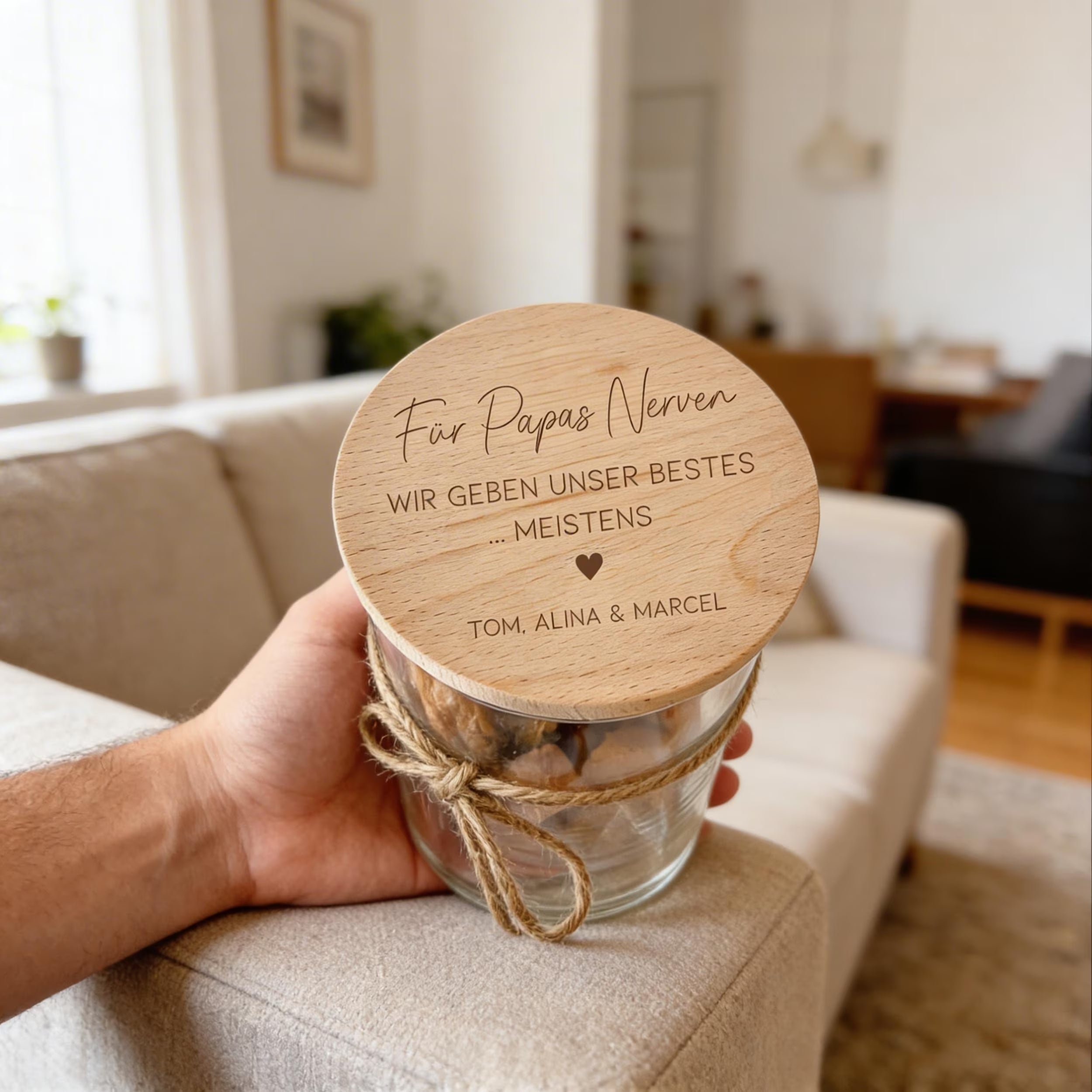 Vorratsglas · Für Papas Nerven