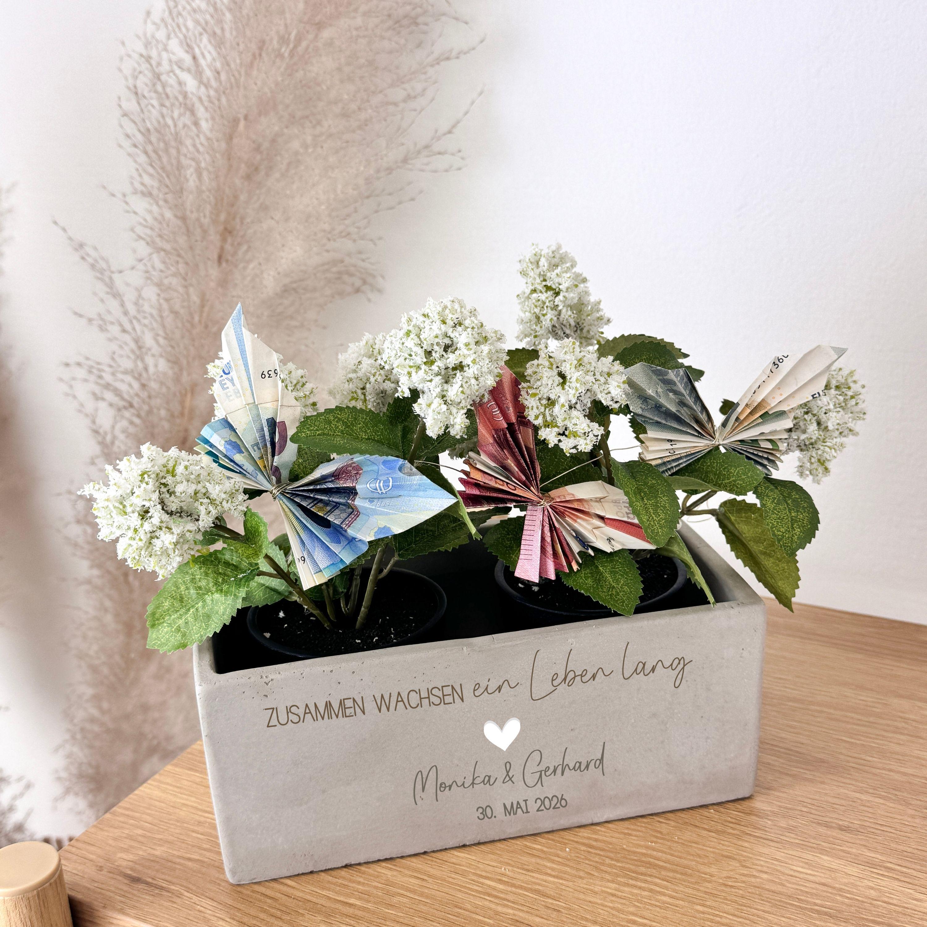 Blumentopf · Hochzeit: Zusammen wachsen