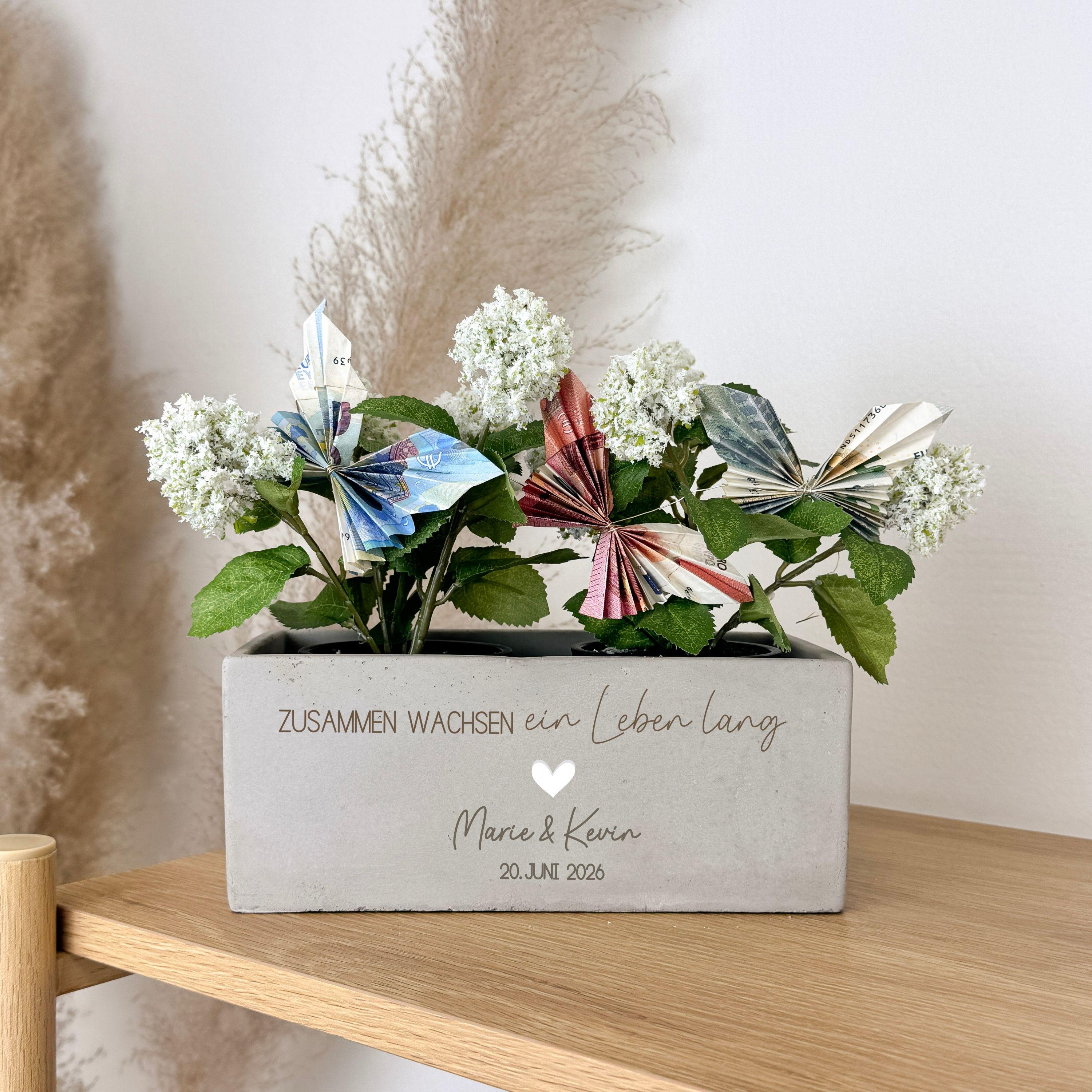 Blumentopf · Hochzeit: Zusammen wachsen