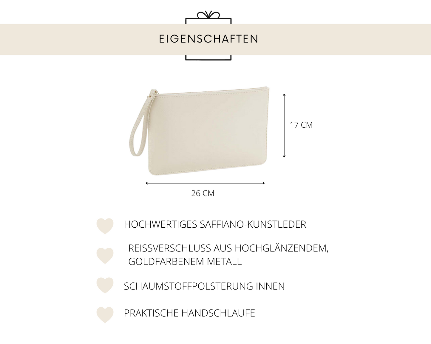 Personalisierte Clutch Trauzeugin