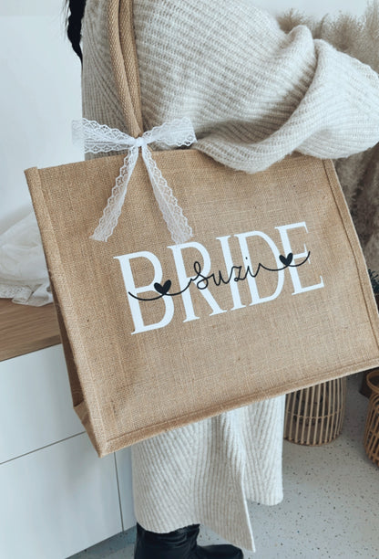 Personalisierte Jutetasche "Bride"