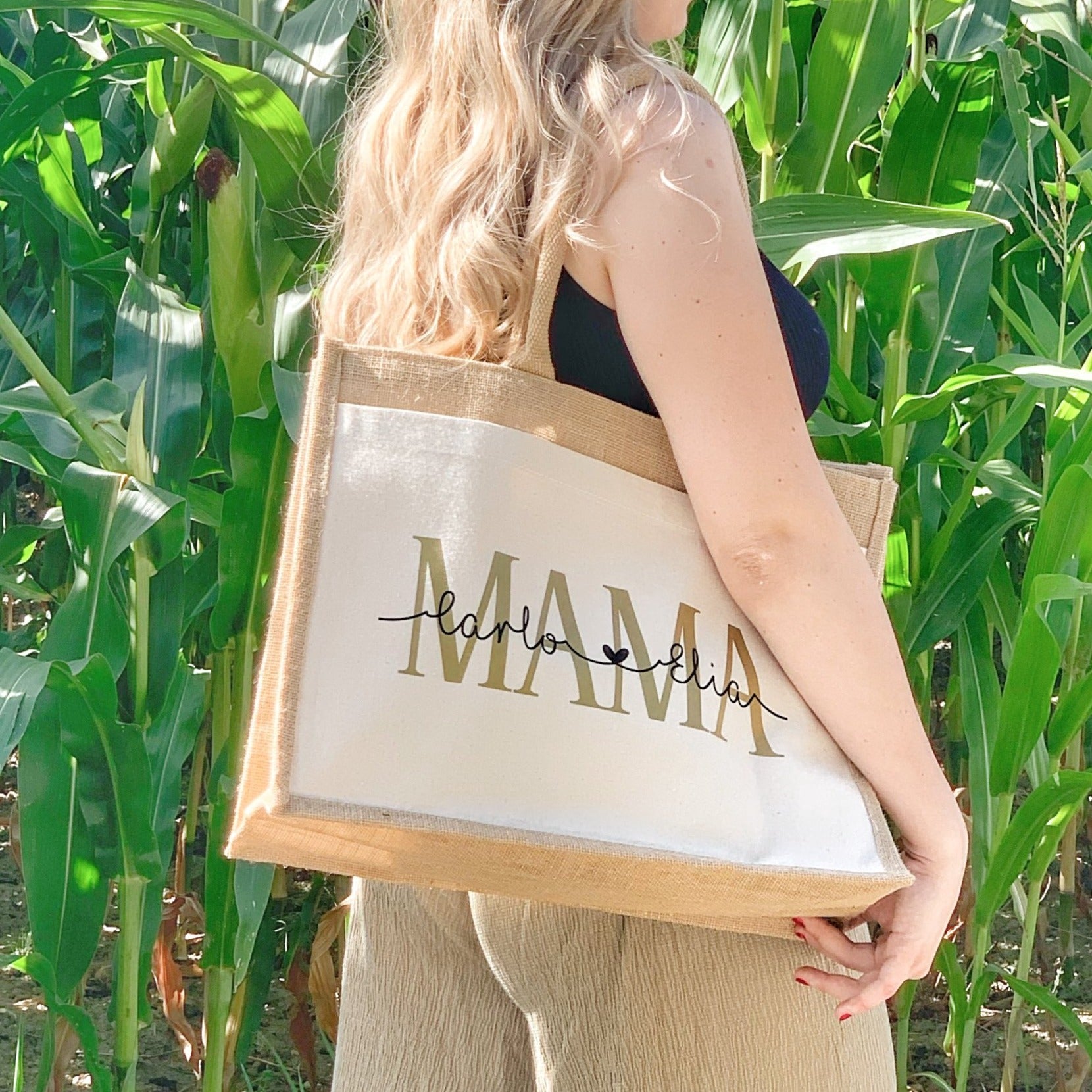 Jute Tasche · MAMA mit Namen