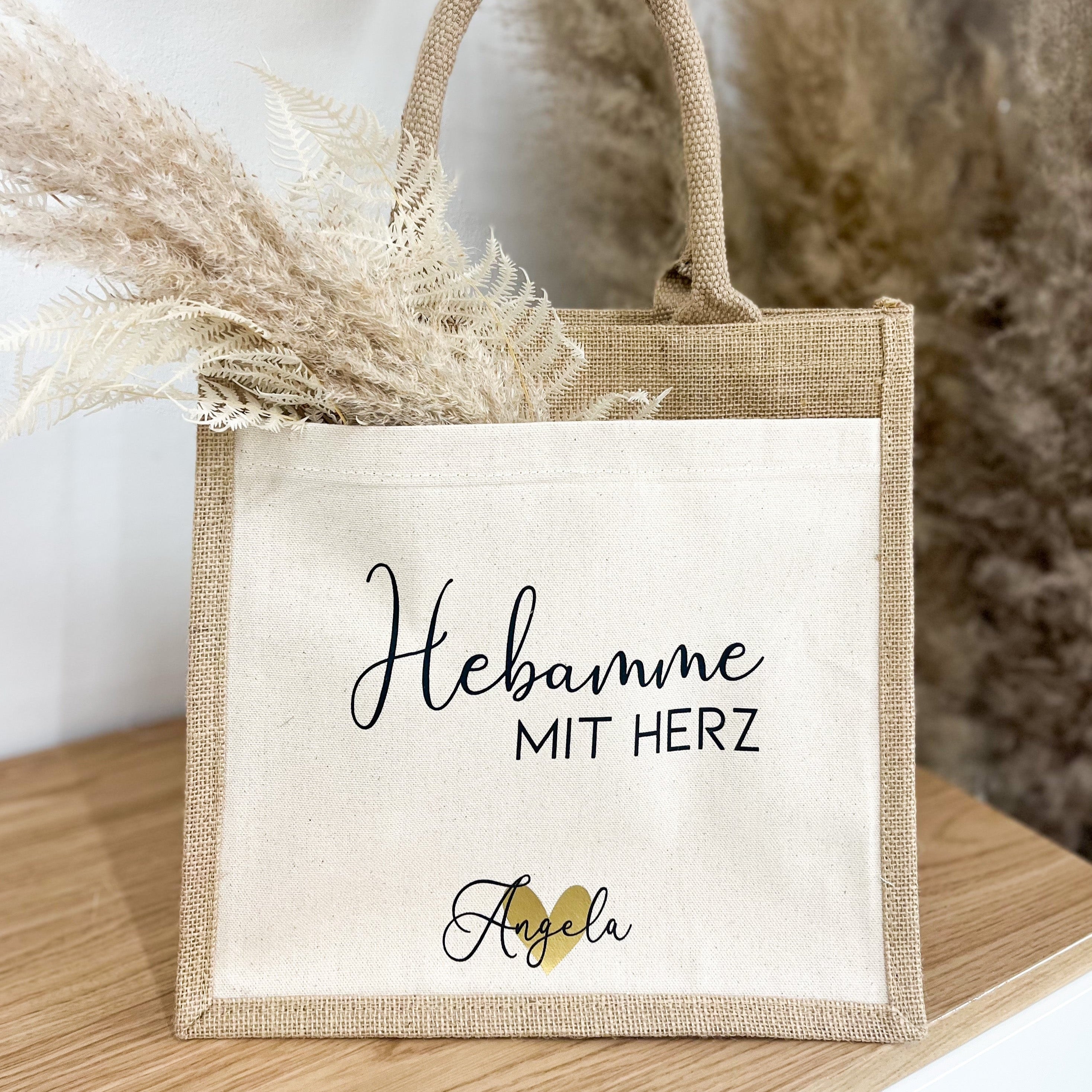 Jute Tasche Hebamme