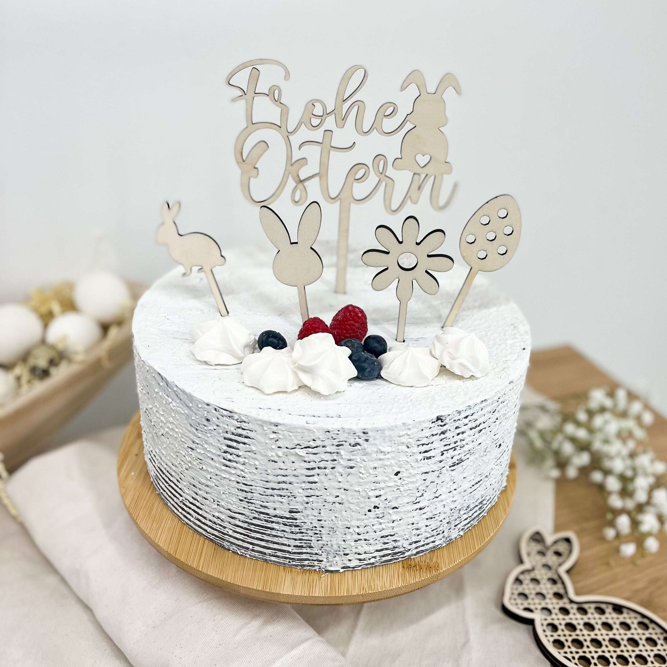 Oster Cake Topper Holz