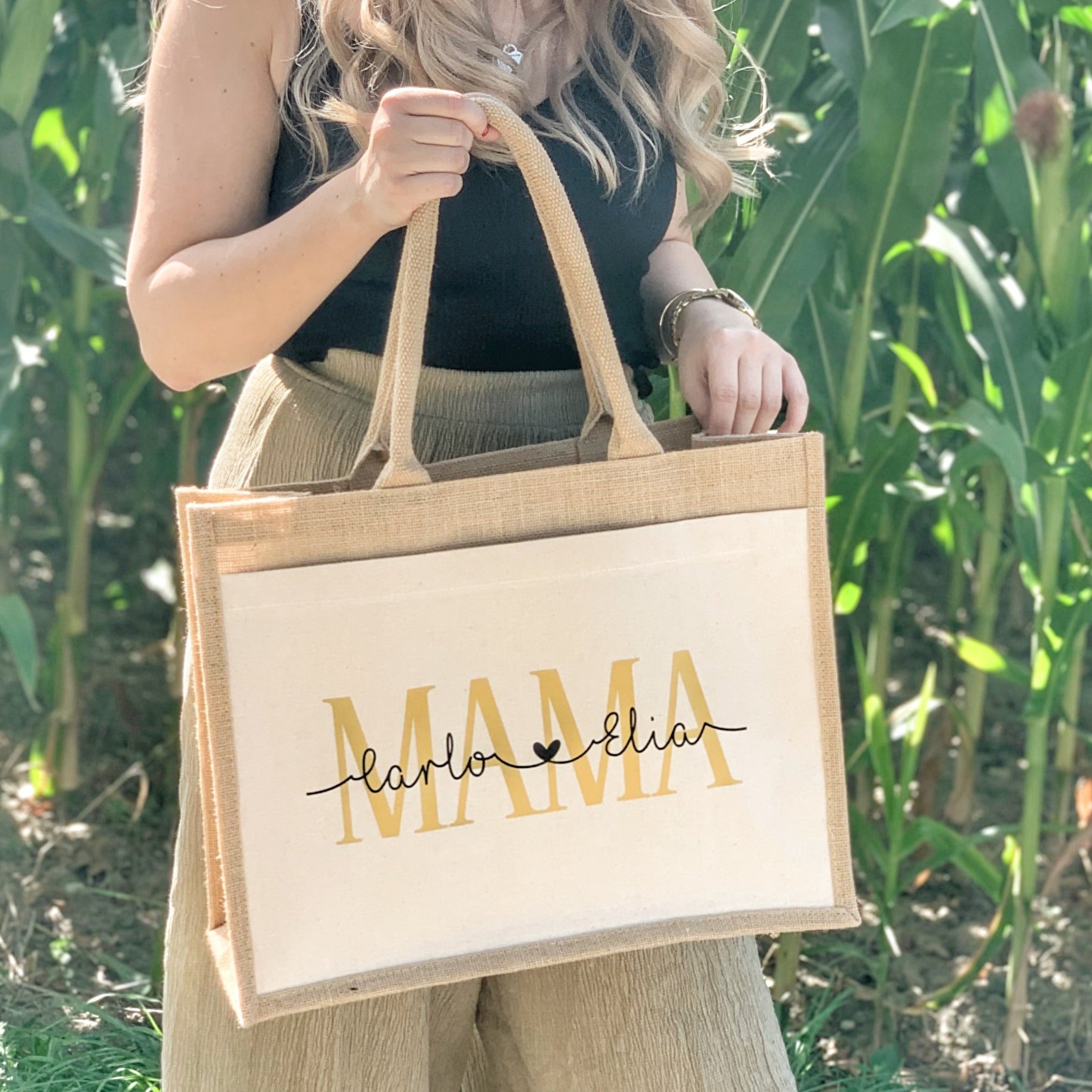 Jute Tasche · MAMA mit Namen