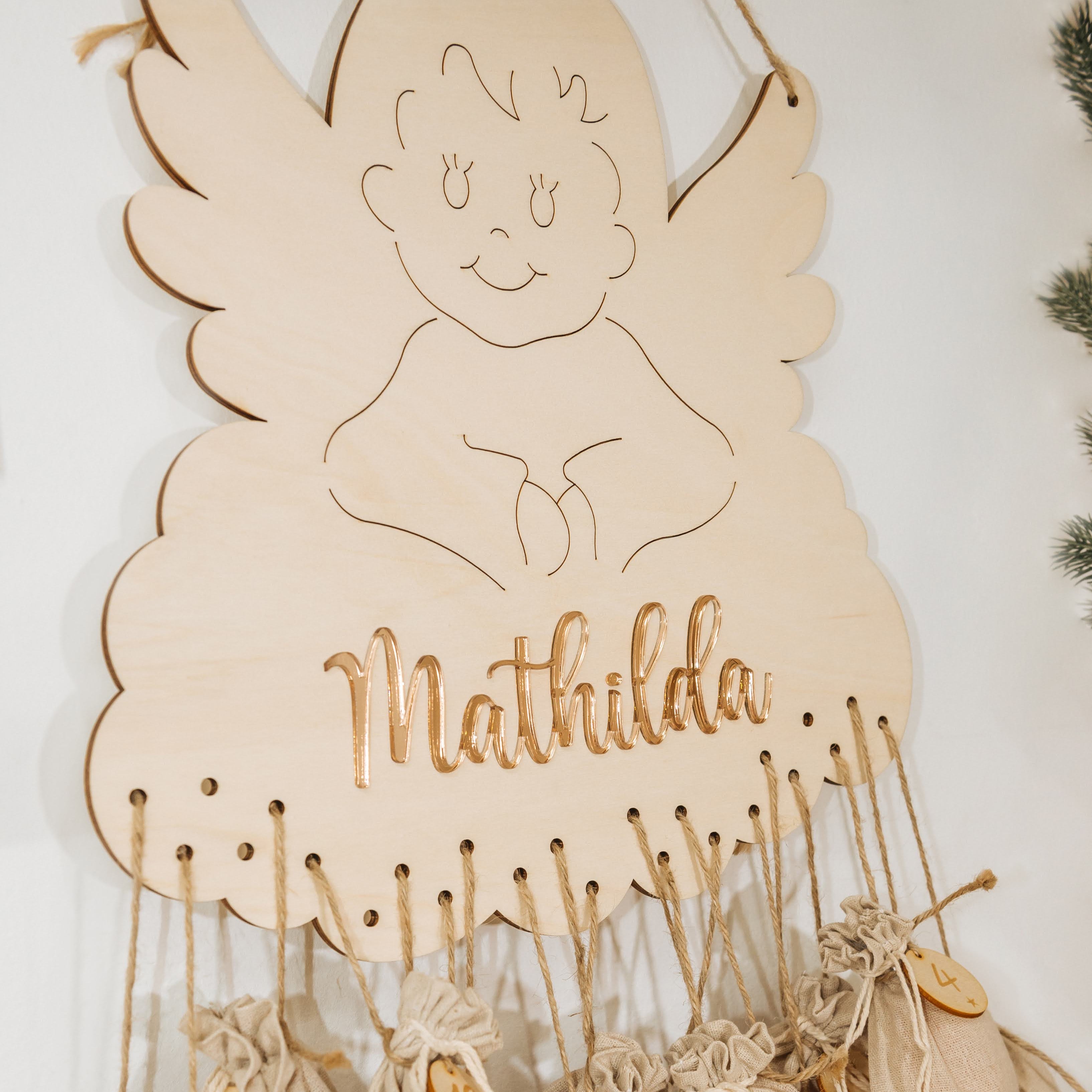Personalisierter Adventskalender Engel