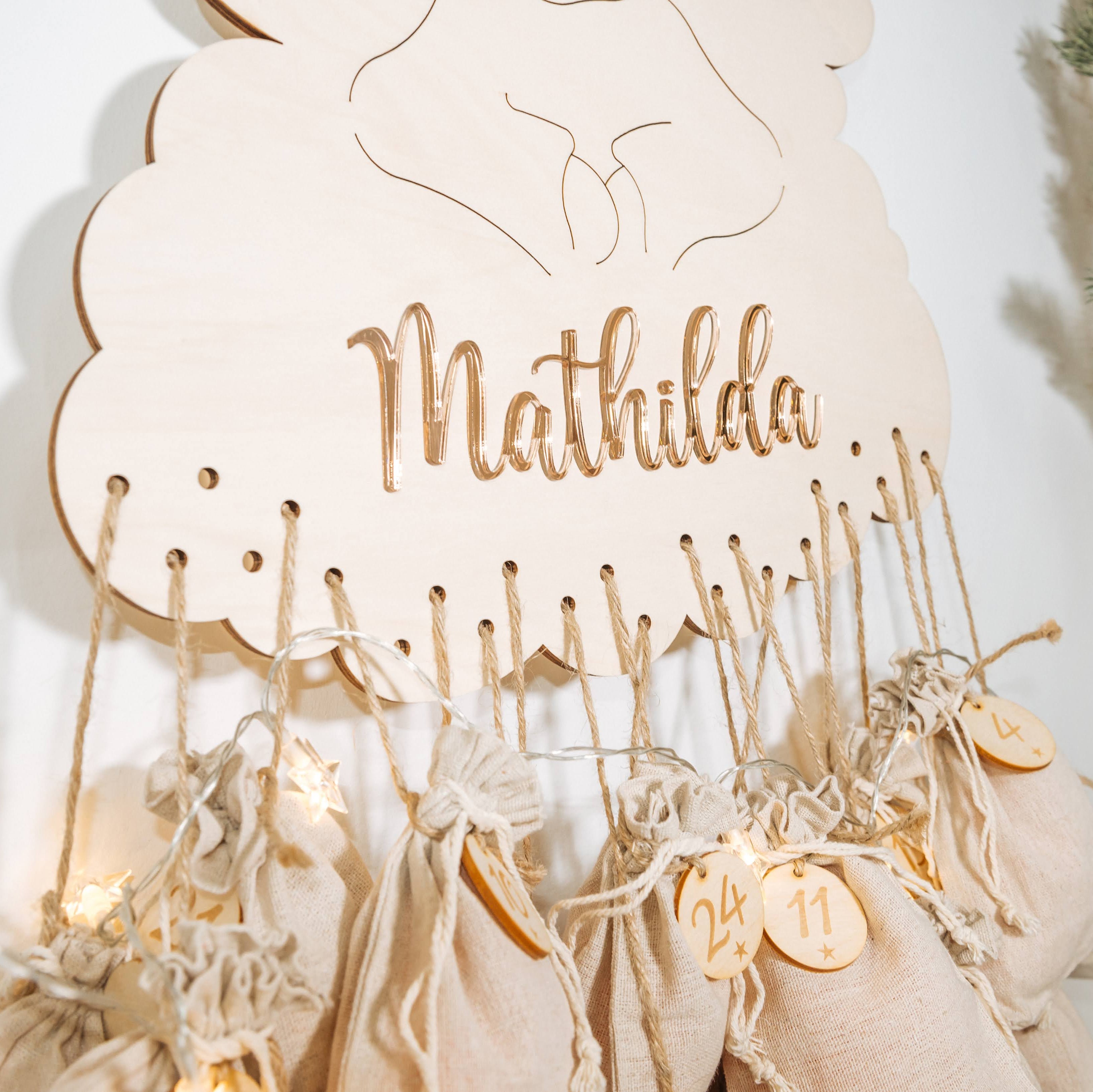 Personalisierter Adventskalender Engel