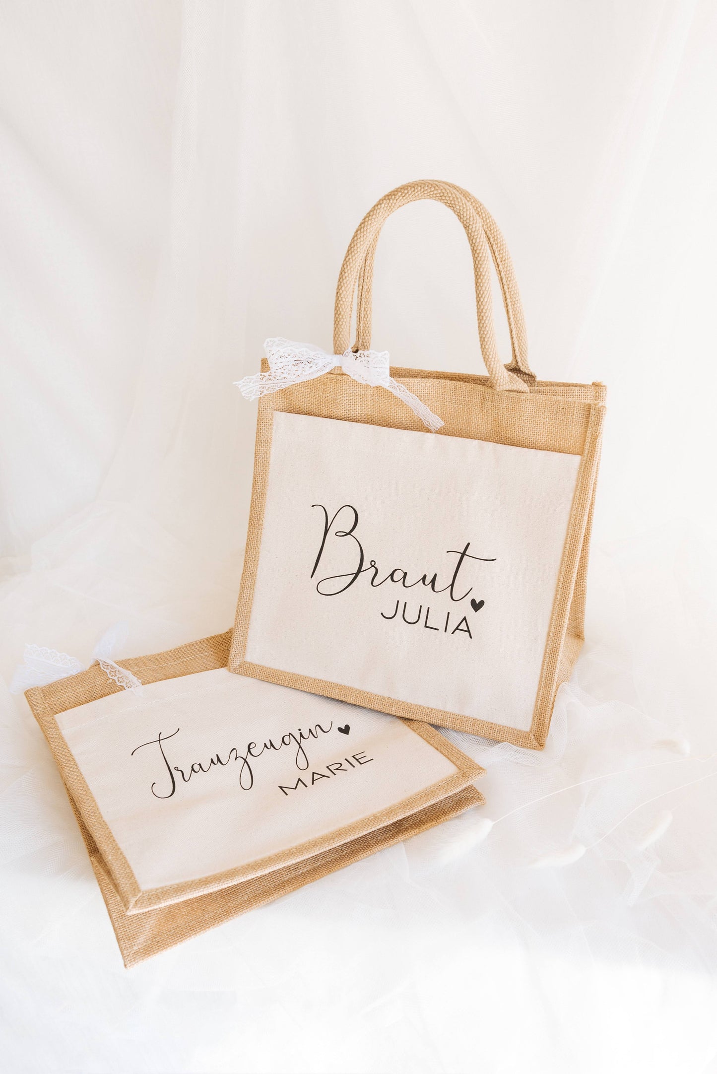 Personalisierte Jutetasche Braut | Hochzeit