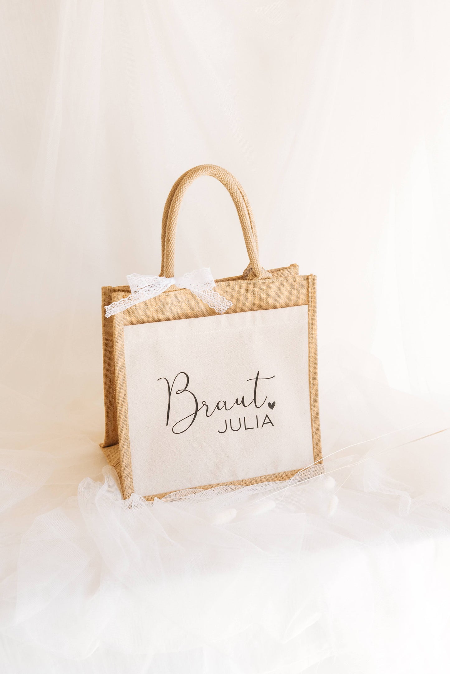 Personalisierte Jutetasche Braut | Hochzeit