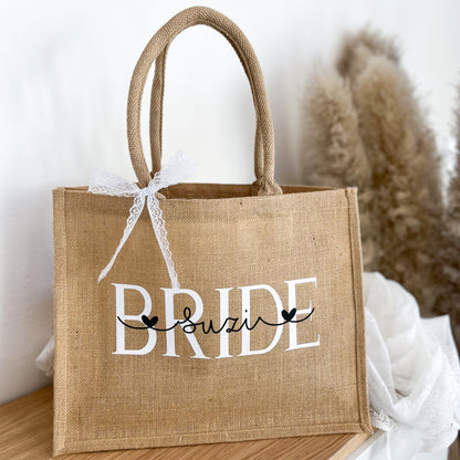 Personalisierte Jutetasche "Bride"