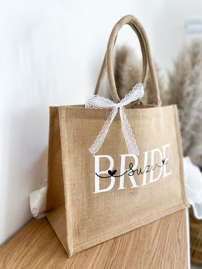 Personalisierte Jutetasche "Bride"