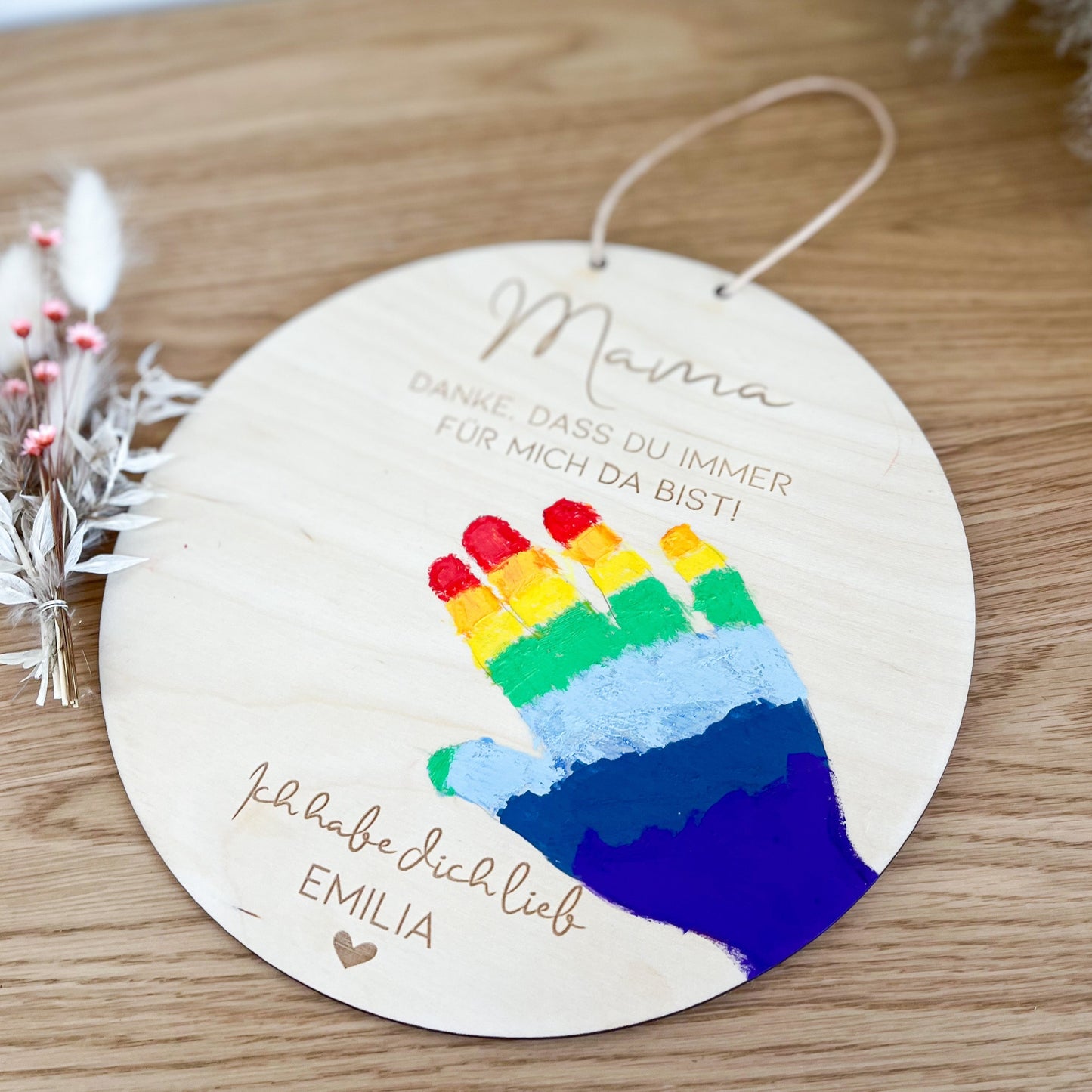 Personalisiertes Holzschild Mama