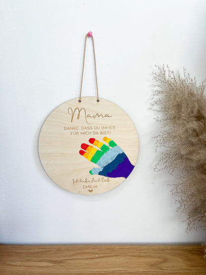 Personalisiertes Holzschild Mama