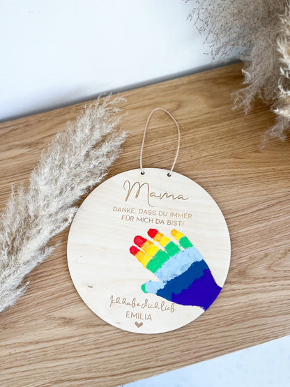 Personalisiertes Holzschild Mama