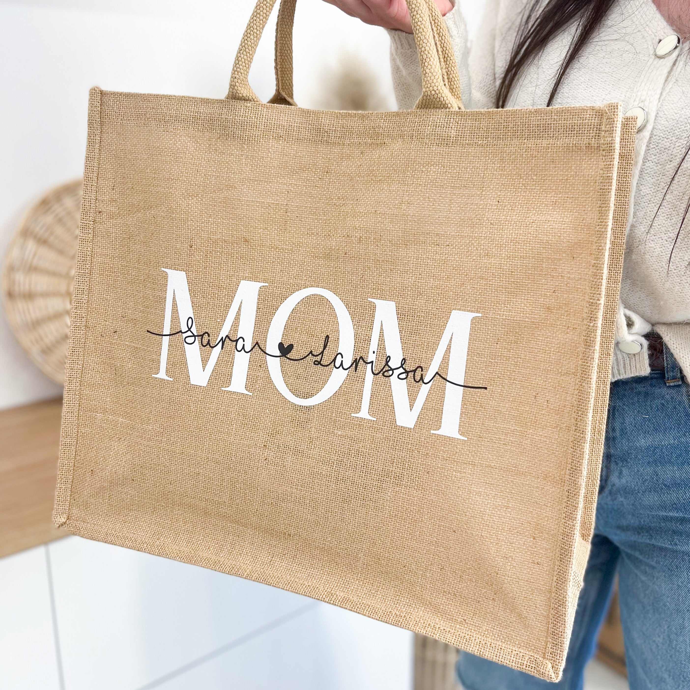 Jute Tasche · MOM mit Namen