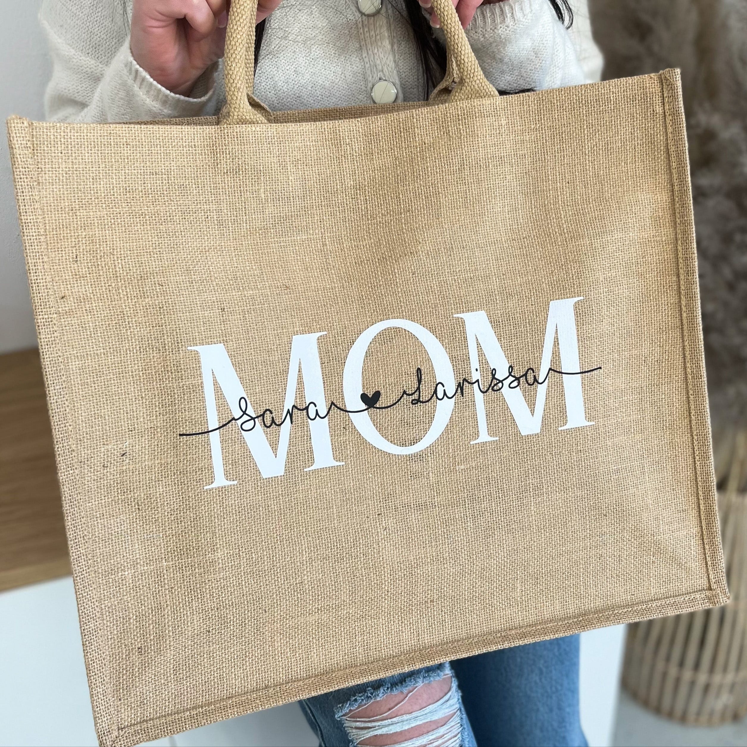 Jute Tasche · MOM mit Namen